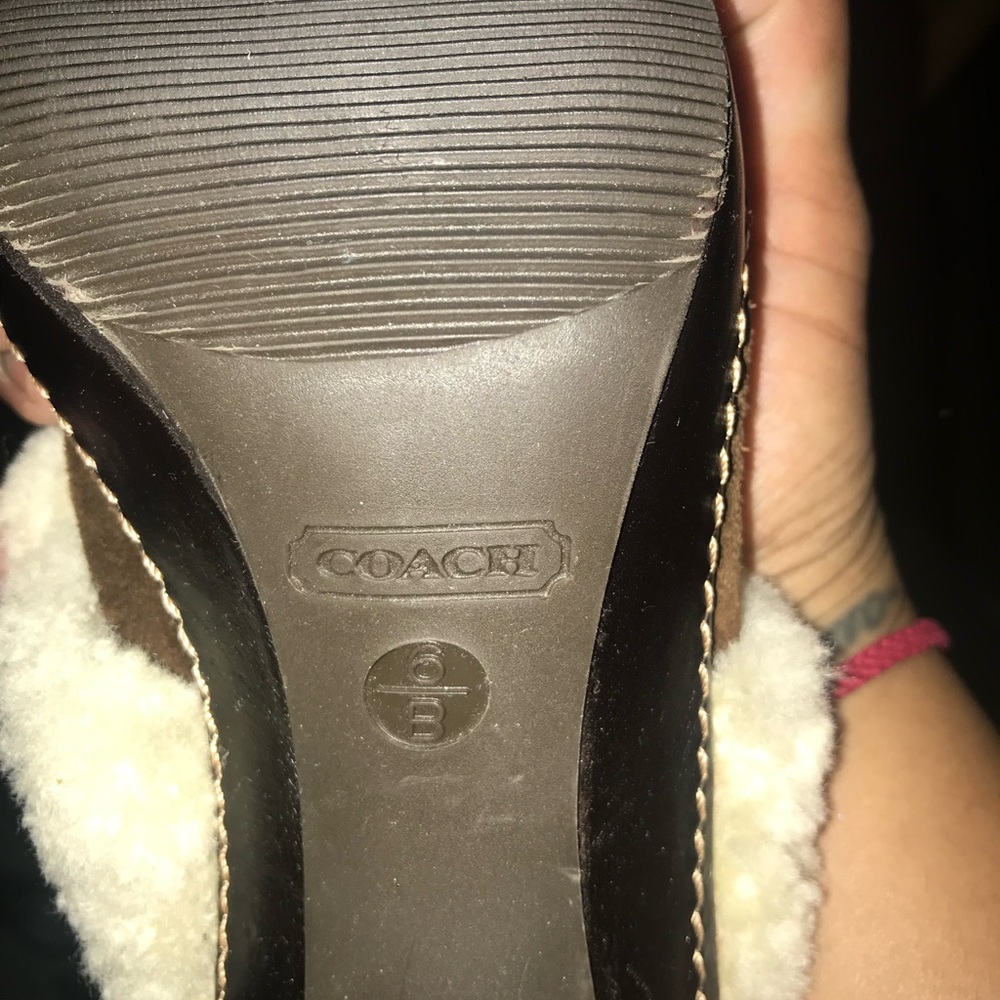 Coach Brown and Cream Mules - Picture 4 of 4